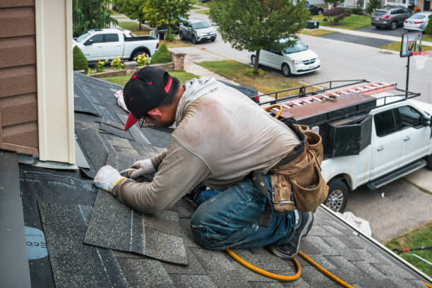 Professional Roofing technician working in Wapello, IA